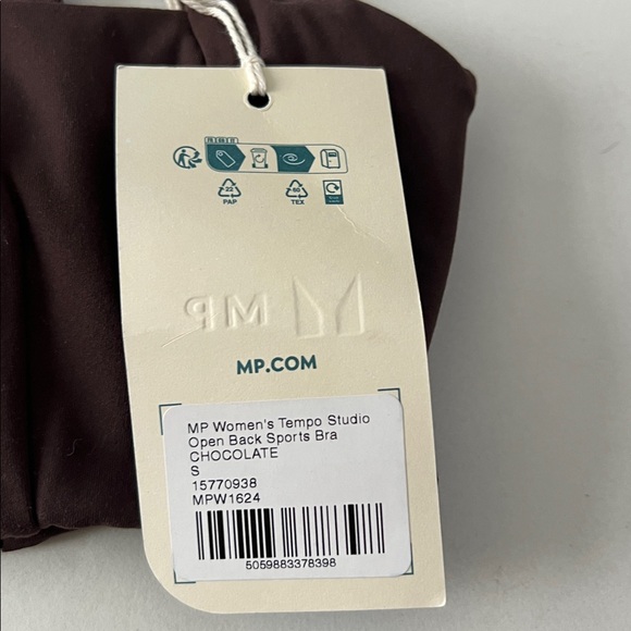 NWT MP Studio Open Back Sports Bra in Chocolate Brown Size Small - Picture 8 of 8